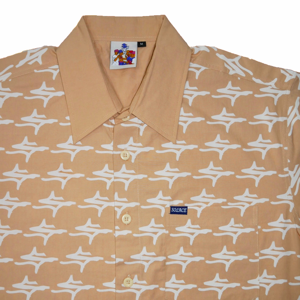 
                  
                    Load image into Gallery viewer, S Logo Button Up - Tan
                  
                
