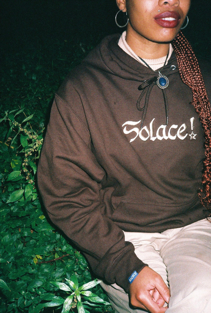 
                  
                    Load image into Gallery viewer, Solace! Hoodie - Brown
                  
                