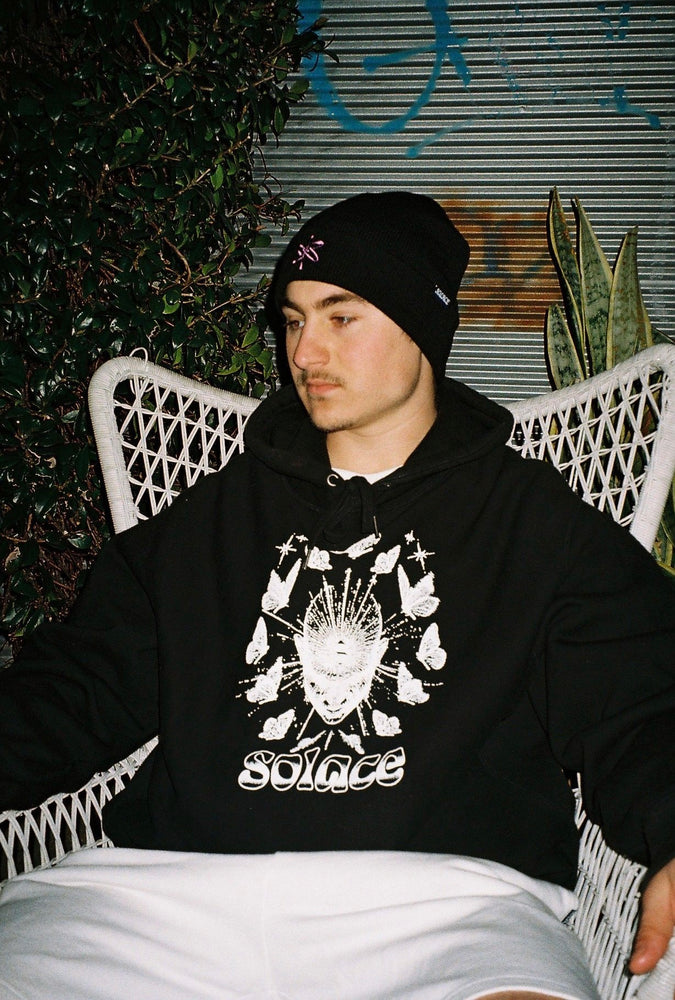 
                  
                    Load image into Gallery viewer, Spiral Cuff Beanie - Black
                  
                