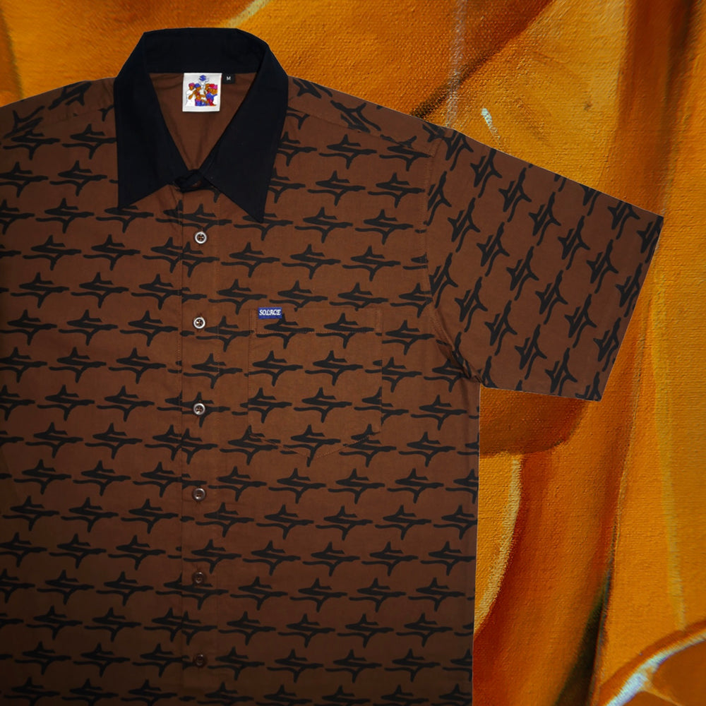 
                  
                    Load image into Gallery viewer, S Logo Button Up - Brown
                  
                