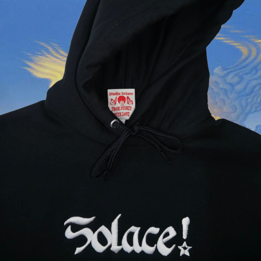 
                  
                    Load image into Gallery viewer, Solace! Hoodie - Black
                  
                
