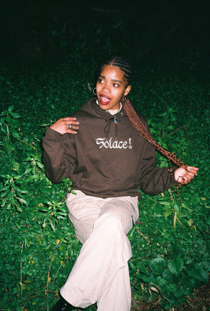 
                  
                    Load image into Gallery viewer, Solace! Hoodie - Brown
                  
                
