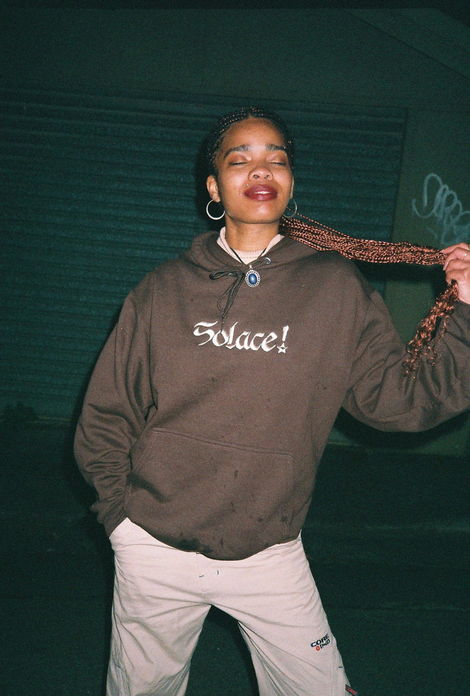 
                  
                    Load image into Gallery viewer, Solace! Hoodie - Brown
                  
                