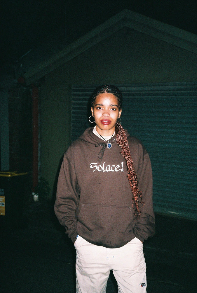 
                  
                    Load image into Gallery viewer, Solace! Hoodie - Brown
                  
                